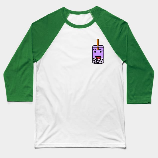 Taro Bubble Tea Baseball T-Shirt by jamieandjasmine